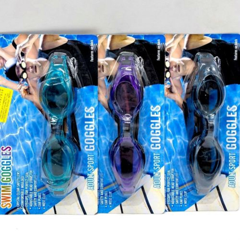 Окуляри для плавання на планшеті 21x14х5 см YG Toys (ЧОРНИЙ)