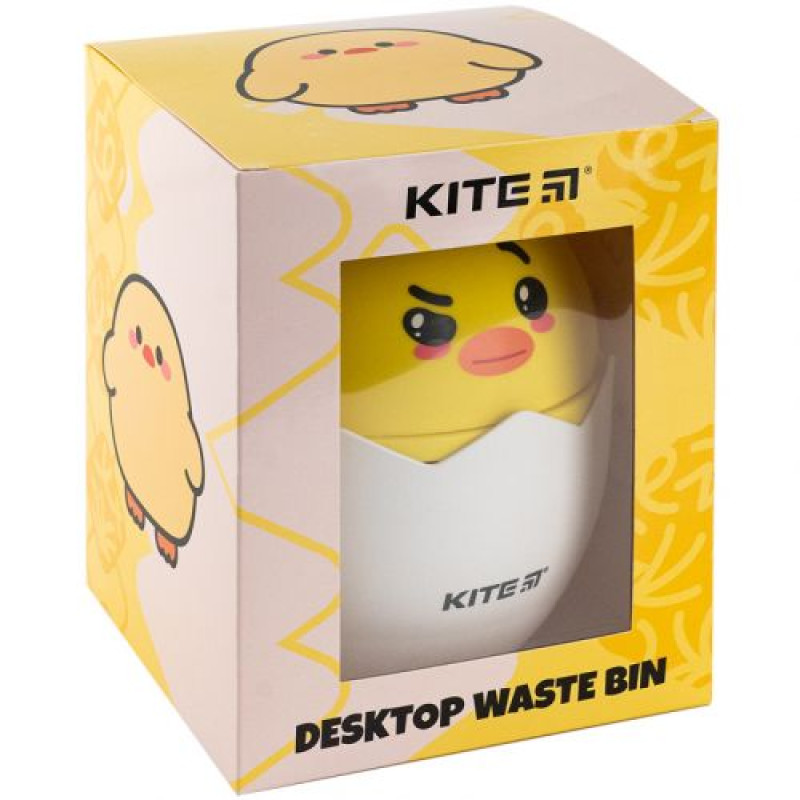 Настільний контейнер для сміття Kite, жовтий