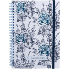 Блокнот на спіралі карт. обк., А5,80 арк,кл.,OS,Blue garden