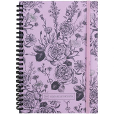 Блокнот на спіралі карт. обк., А5,80 арк,кл.,OS,Pink Roses