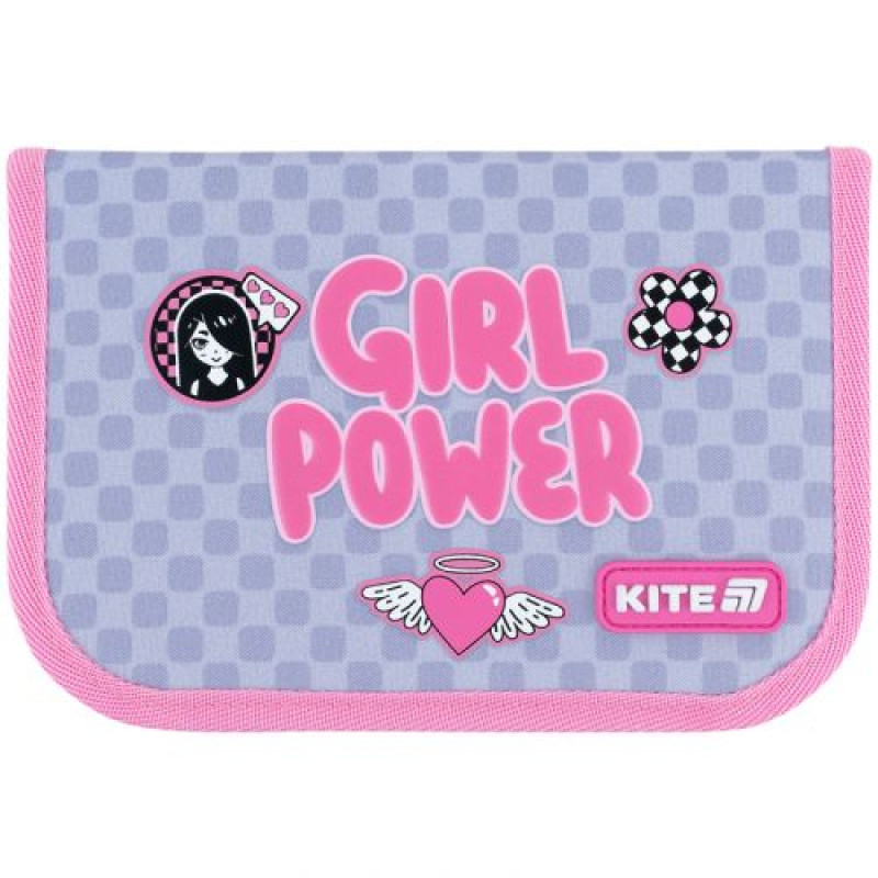Пенал Kite 1 від., 1 відв., без наповнення 621 Girl's Power