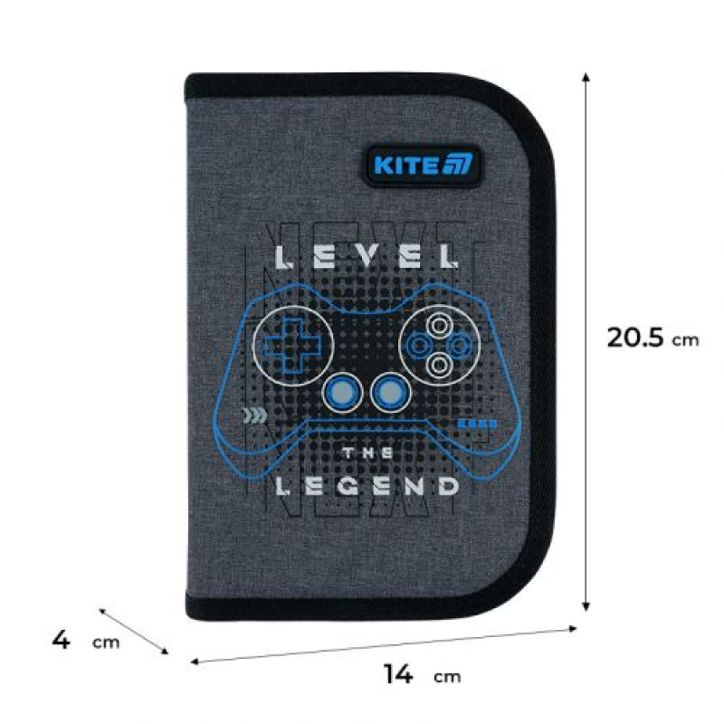 Пенал Kite 1 від., 2 відв., з наповненням 622H Level UP