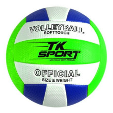 Мʼяч волейбольний TK Sport, 280-300 грамів, матеріал мʼякий PVC (БІЛО-ЗЕЛЕНИЙ)