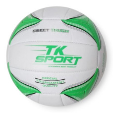 Мʼяч волейбольний TK Sport, мʼякий PVC, 280 грам, гумовий балон (ЗЕЛЕНИЙ)