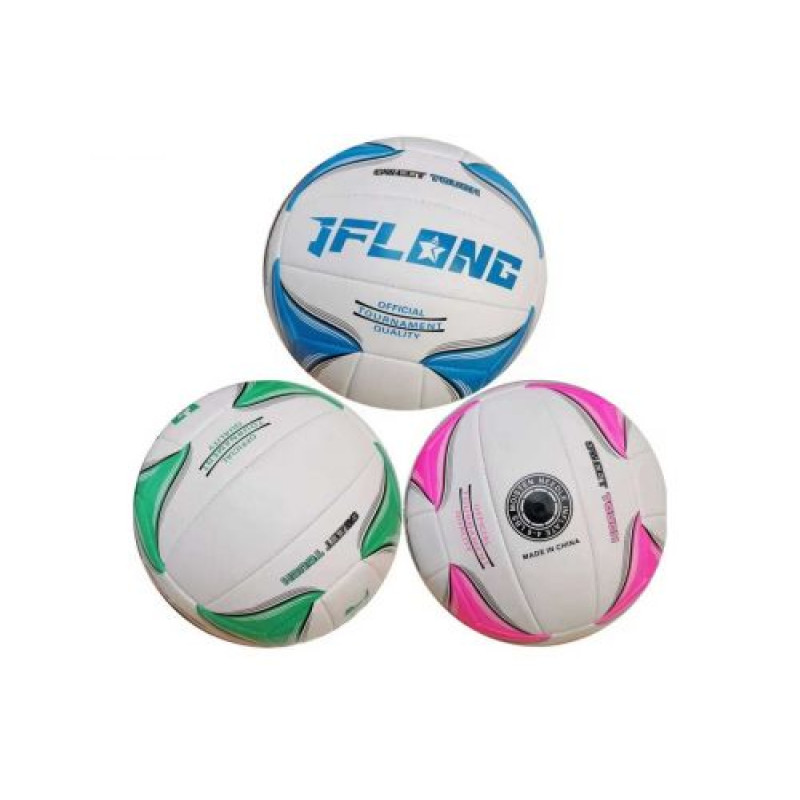 Мʼяч волейбольний TK Sport, мʼякий PVC, 280 грам, гумовий балон (БЛАКИТНИЙ)