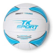 Мʼяч волейбольний TK Sport, мʼякий PVC, 280 грам, гумовий балон (БЛАКИТНИЙ)