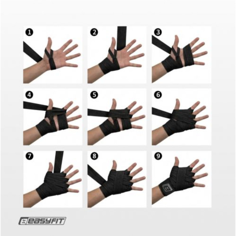 Бинти для боксу 4 м (нейл+бавовна+поліестер)