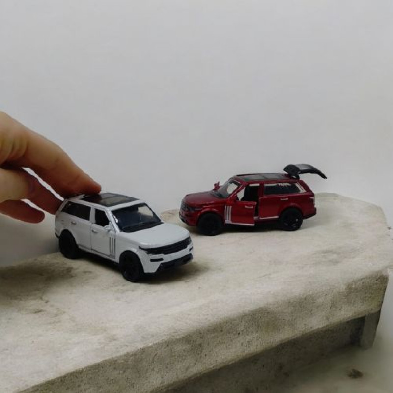 Машина металева Автопром Land Rover біла
