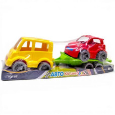 Набір авто Kid cars Sport (автобус жовтий + машинка червона)