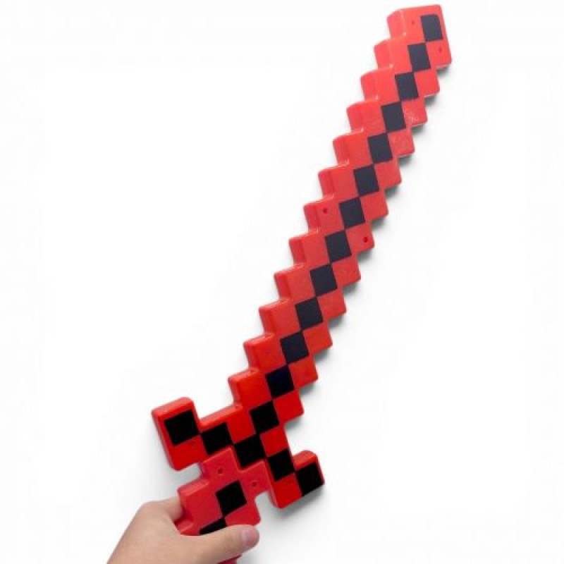 Алмазний меч, що світиться "MINECRAFT"музичний (ЧЕРВОНИЙ)