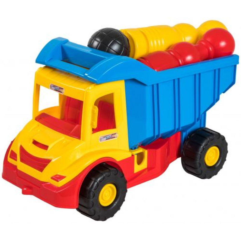 Multi truck вантажівка з кеглями синій