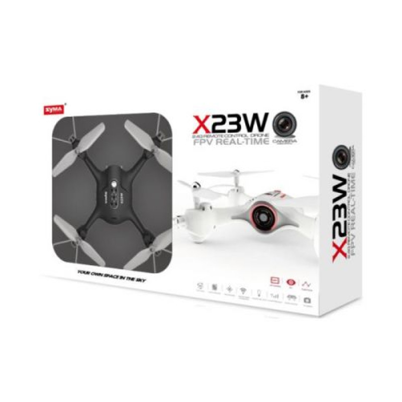 Квадрокоптер Syma з 2,4 ГГц керуванням та FPV-камерою 21 см білий (X23W)