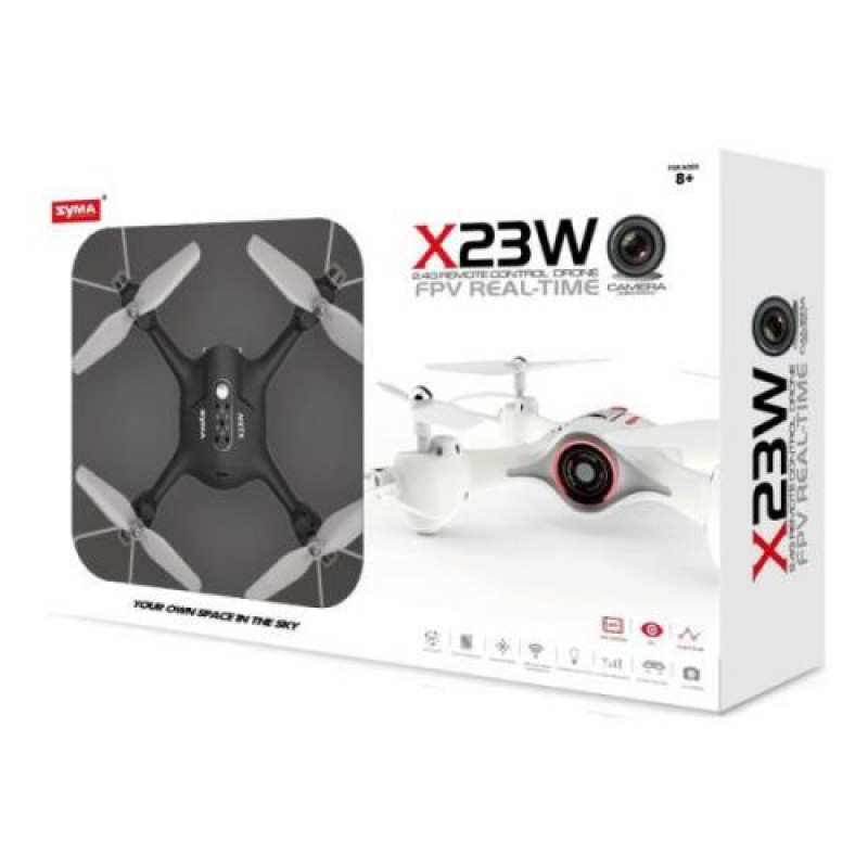Квадрокоптер Syma з 2,4 ГГц керуванням та FPV-камерою 21 cм чорний (X23W Black)
