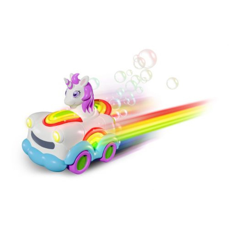 Машинка іграшкова на р/к Unicorn Bubble Car – чарівна машинка з мильними бульбашками