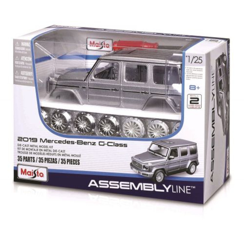 Збірна модель автомобіля 2019 Mercedes-Benz G-Class, масштаб 1:25 сірий