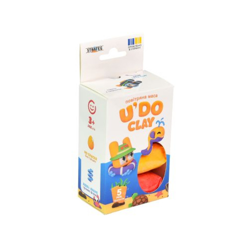 Набір для творчості UʼDO Clay 5 шт, брикет 10 г (МОРЯК)