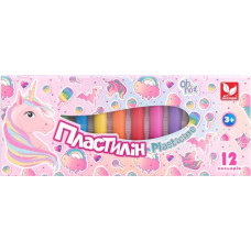 Пластилін круглий восковий Unicorn 12 кольорів