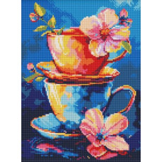 Алмазна мозаїка без підрамника - Таємниця чаювання ©art_selena_ua