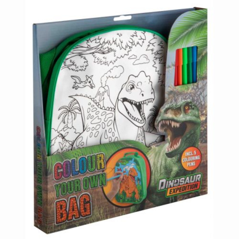 Dinosaur Expedition Рюкзак-розмальовка з фломастерами