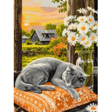 Картина за номерами - Котячий сон ©art_selena_ua