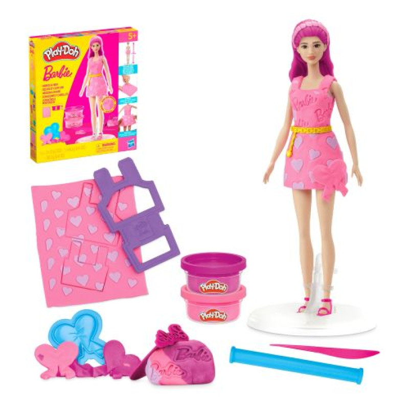 PD Набір для творчості з масою для ліплення Barbie. Серця та волосся