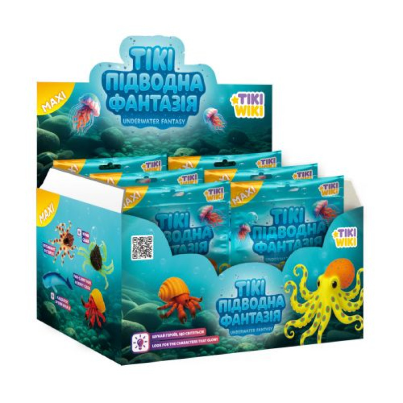 Стретч-іграшка у вигляді тварини Tiki Wiki серії Maxi – Тікі Підводна фантазія (мікс)