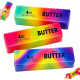 Сквіш-антистрес Масло (butter squishy) райдужне 14 см (мікс кольорів)