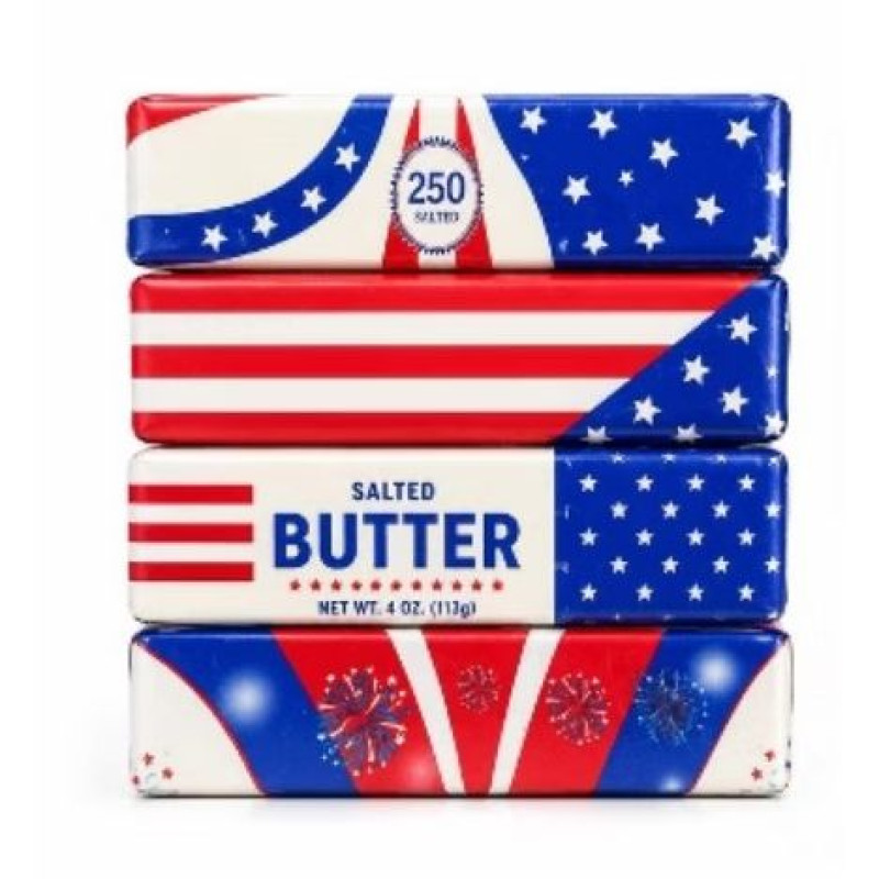 Сквіш-антистрес Масло (butter squishy) Америка 14 см (мікс кольорів)