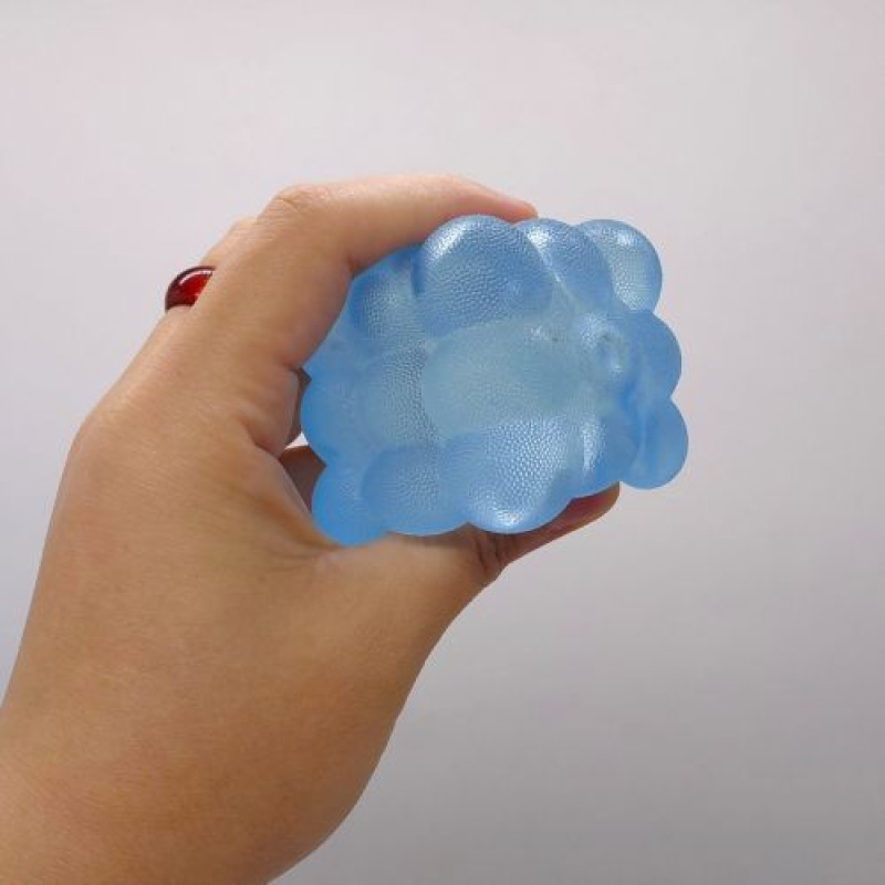 Сквіш антистресс кубік з пухирцями 5см гелевий наповнювач (БЛАКИТНИЙ)