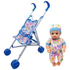 Візок з лялькою сидячий H01-63 в кульку р.62x20см YG Toys