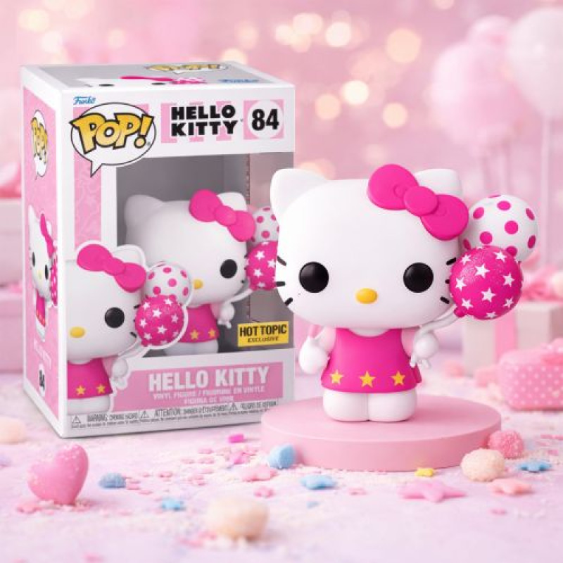 Ігрова фігурка Funko POP! серії Hello Kitty - Хелоу Кітті з кульками, АНІМЕ / ANIME