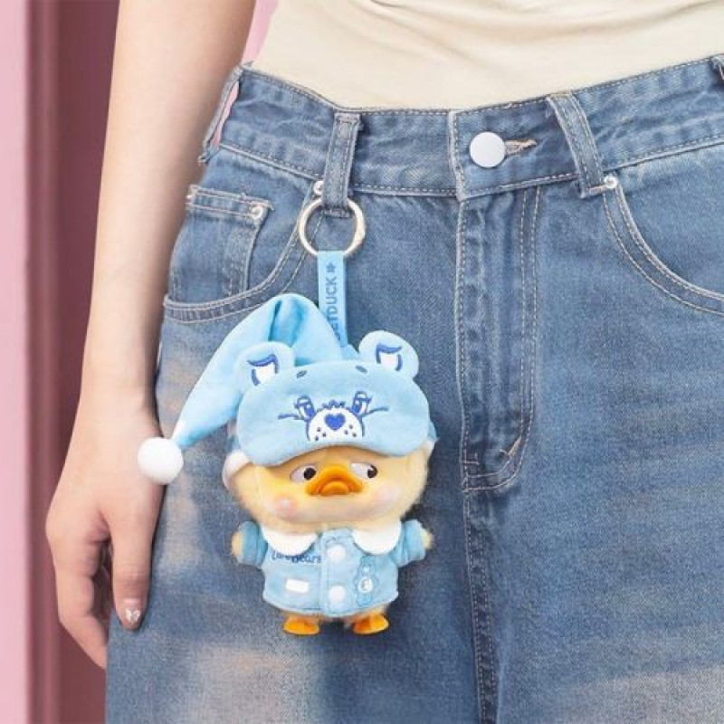 Колекційна мʼяка іграшка з кільцем POP TOP 1983toys серії Upset Duck x Care Bears - Будь веселкою