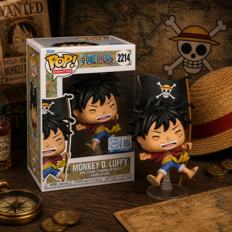 Ігрова фігурка Funko POP! серії Великий куш - Луффі з прапором