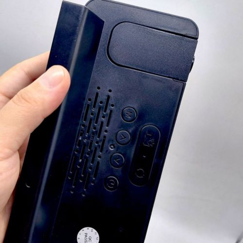 Годинник 18,5х4х10 см, 4 bit LED дисплей, акумулятор 3 V, USB, температура, час/дата,  будильник, проєкція, у коробці (ЧОРНИЙ)