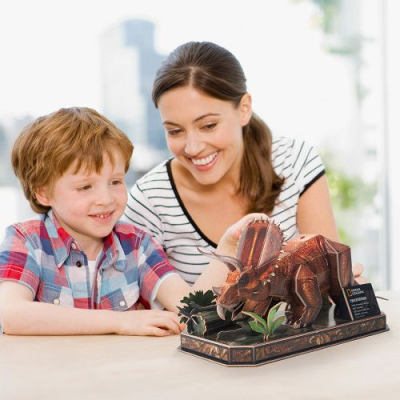 CubicFun Тривимірна головоломка-конструктор National Geographic Dino Трицератопс