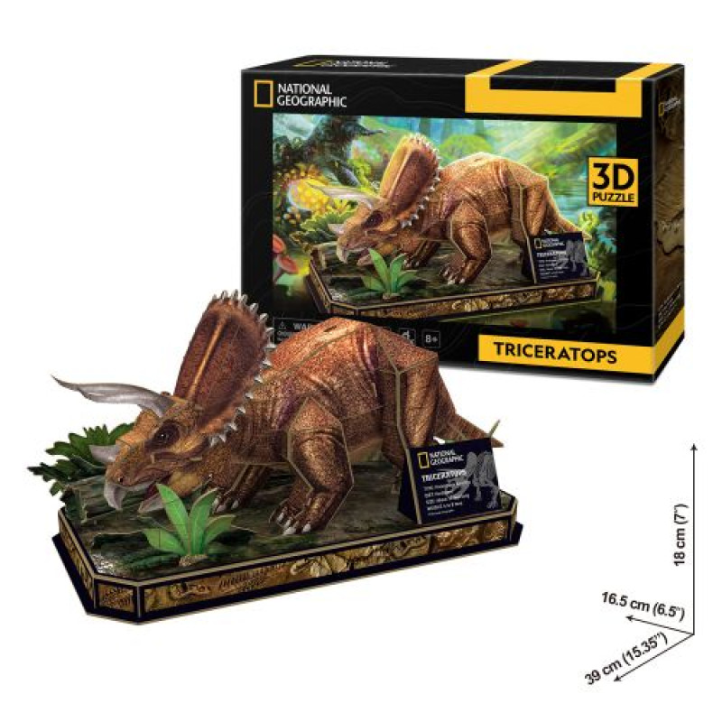 CubicFun Тривимірна головоломка-конструктор National Geographic Dino Трицератопс