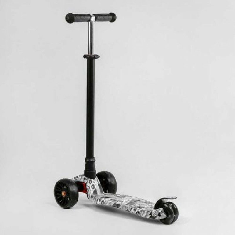 Самокат триколісний “Best Scooter” (кермо знімне, колеса PU зі світлом, переднє 130х25 мм, задні здвоєні 80х45 мм, в коробці)