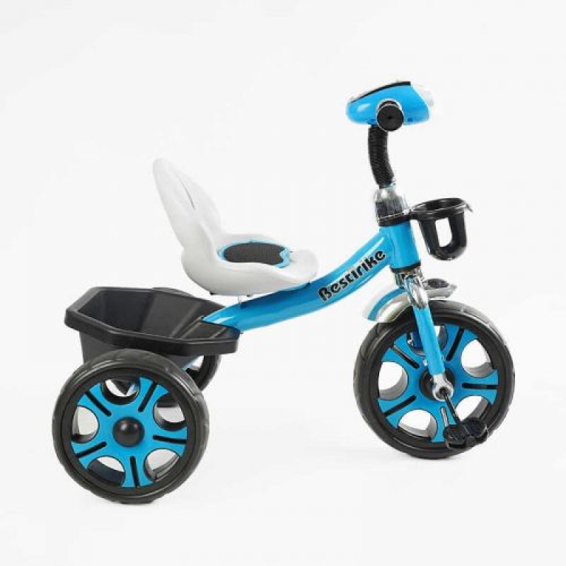 Велосипед 3-х колісний BS-24513 Best Trike (1) колеса EVA переднє 12’’, заднє 10’’, сталева рама, фара з музикою та світлом, кошик, в коробці