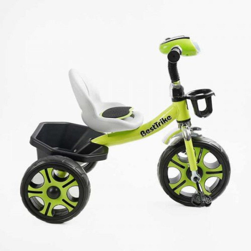 Велосипед 3-х колісний BS-25084 Best Trike (1) колеса EVA переднє 12’’, заднє 10’’, сталева рама, фара з музикою та світлом, кошик, в коробці