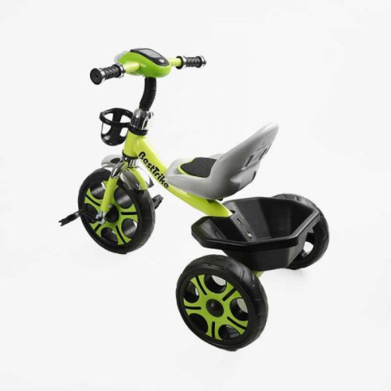 Велосипед 3-х колісний BS-25084 Best Trike (1) колеса EVA переднє 12’’, заднє 10’’, сталева рама, фара з музикою та світлом, кошик, в коробці