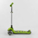 Самокат триколісний Y-00436 (4) Best Scooter, САЛАТОВИЙ, складне алюмінієве кермо, 4 колеса PU зі світлом, d = 12 см