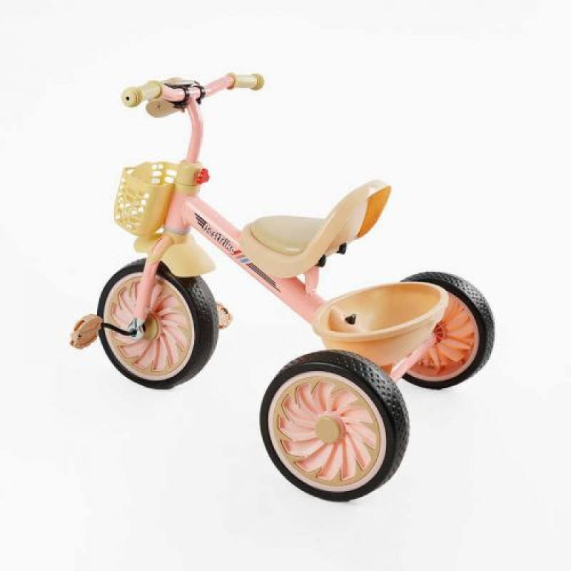 Велосипед 3-х колісний BS-34944 Best Trike (1) колеса EVA переднє 12’’, заднє 10’’, сталева рама, УКР. ОЗВУЧУВАННЯ, світло, 2 кошики, в коробці