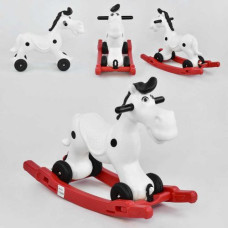 Качалка-каталка 2 в1 Конячка Pilsan ЧОРНІ РУЧКИ, знімний піддон, на коліщатках