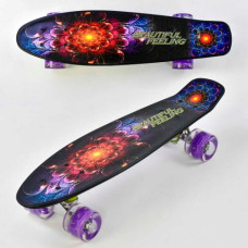 Скейт F Best Board, дошка=55см, колеса PU, СВІТЯТЬСЯ, d=6см