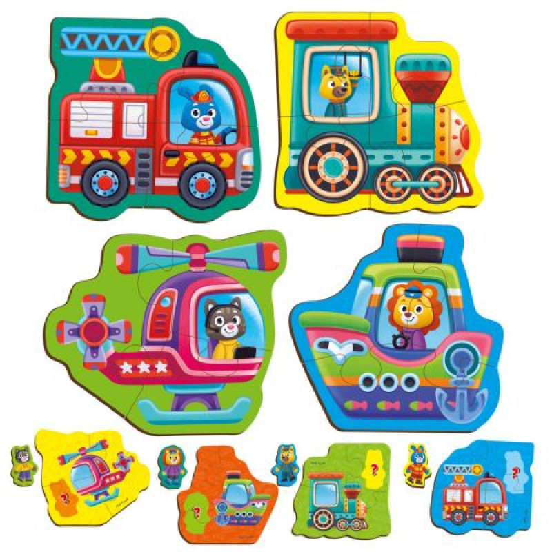 Пазли картонні (Maxi) Транспорт; Тварини