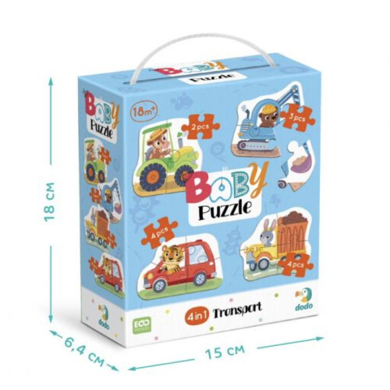 Пазл 4 в 1 «Baby puzzle. Транспорт»