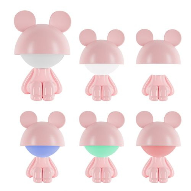 Світильник-нічник LED з акумулятором Cute Mouse, рожевий