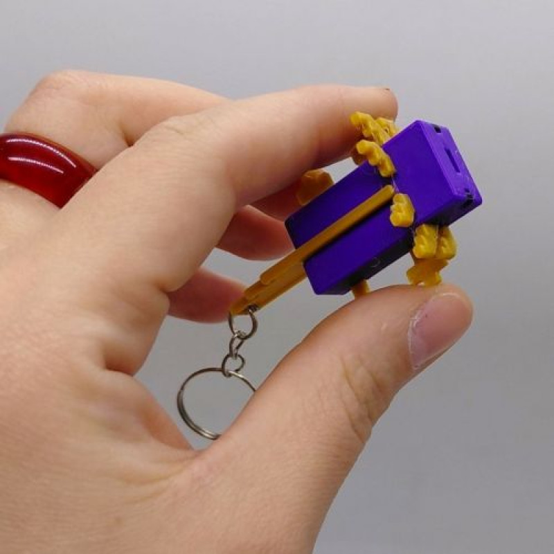 3D Брелоки MINECRAFT / МАЙНКРАФТ AXOLOTL/ АКСОЛОТЛЬ KEYCHAIN, 3D друк