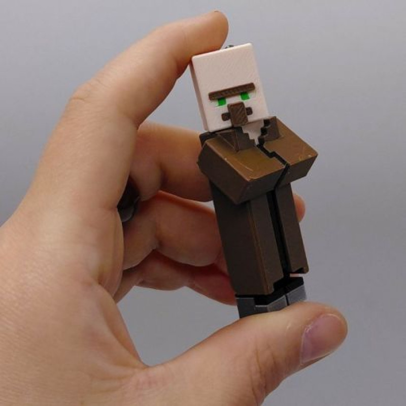 3D Брелоки MINECRAFT / МАЙНКРАФТ VILLAGER / СЕЛЯНИН KEYCHAIN, 3D друк
