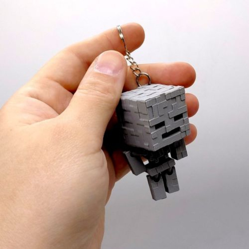 3D Брелоки MINECRAFT / МАЙНКРАФТ CHUBBY SKELETON / СКЕЛЕТ ГОЛОВАСТИК KEYCHAIN, 3D друк